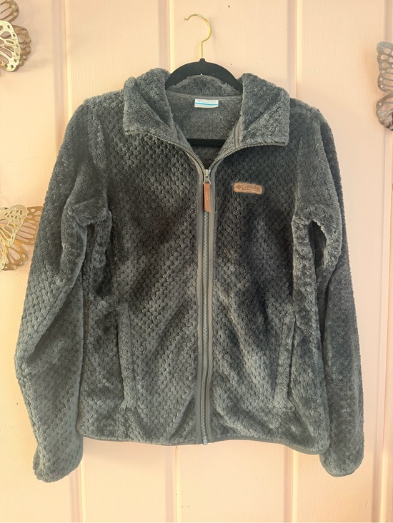 Columbia Jackets & Blazers - Columbia Women's Gray Teddy Fleece Jacket SzS